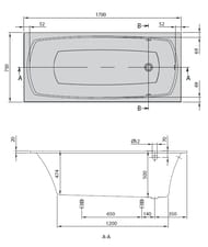 Ванна квариловая Villeroy & Boch MY ART (1700х750х640) с ножками, белая UBQ170MYA2V-01