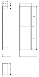 ����� Geberit Acanto (220x1730x476) ��������� �����, ���� ��������, ���� ��� �������� 500.638.JL.2