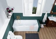 Ванна акриловая Aquanet DALI 160х70 прямоугольная, без гидромассажа 239384