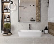 Керамогранитная плитка Laparet Blaze Silver (600х600) сатинированный карвинг, светло-серая (кв.м.)