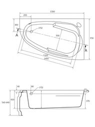 ����� ��������� Cersanit JOANNA (1500�950�430) ������, ����� 63337
