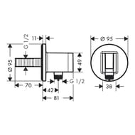 ��������� ������������� Hansgrohe FixFit S, � �������� ��������� ����, ������ ������� 26888670