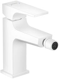 Смеситель Hansgrohe Metropol 32520700  для биде, сливной клапан, белый матовый — миниатюра 1