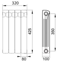 �������� ��������������� Rifar Monolit Ventil MVR 350 ������ ������ �����, 4 ������, 50��, 552 ��