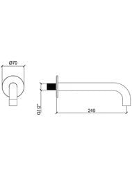 ����� ��� ����� Almar Universal ������������, 240 ��, ���� ������ ������������� PVD E098007.AB