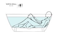 Ванна пристенная Salini Sofia Wall S-Sense 102517G 1600х800х590 иск. камень, белый глянец