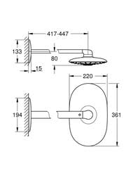 ������� ��� Grohe Rainshower SmartControl 26254000 ����, 300��, ���������, ����