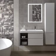 Пенал KERAMA MARAZZI GEOMETRICA Cubo подвесной правый, 350х300х1650, белый матовый CUB.165Rh\WHT.M