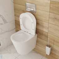 Унитаз подвесной IDDIS Calipso 515х355х365 безободковый, с сиденьем, белый CALRDSEi25/CALRNSEi25