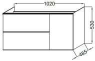 ����� ��� ���������� Jacob Delafon ODEON UP EB891-N18 (1020�485x530) 2 ����� �����