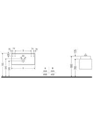 ����� ��� �������� Duravit Zencha 442�650�550��, ���������, ���� �����/������ ZE4820064800000