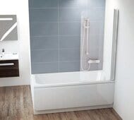 Шторка на ванну RAVAK CVS1-80 R (800х1500) правая, профиль блестящий, стекло Transparent