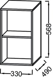 ���� �� ������� ����� Jacob Delafon Odeon Rive Gauche (330�490�568) EB2528-P11