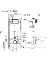 �������� ��������� ������ New day Rimless+������� ����������� Balance, ������ Square, ������ ������� CN3005_121002MB