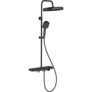 Душевая система ESKO ST350Black верхний/ручной душ, смеситель с коротким изливом, черный матовый