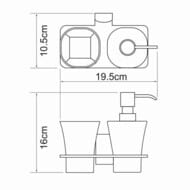 Держатель дозатора и стакана WasserKRAFT LEINE К-5089