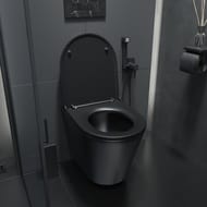 Унитаз подвесной IDDIS Calipso (515х355х365) CALR3BMi25 безободковый, сиденье микролифт, черный ма