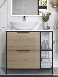 Раковина Cersanit MODUO 55 LEAF (565х365х150) на столешницу, белая 63571