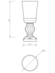 Migliore Cristalia ������ ����������, ������, ������/SWAROVSKI ML.CRS-60.212.BR/16757