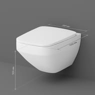 Унитаз подвесной AM.PM Inspire 2.0 безободковый + Сиденье с микролифтом C50A1700SC