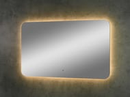 Зеркало Континент Burzhe (1200х700) ореольная LED подсветка 2700К, бесконтактный диммируемый сенсор