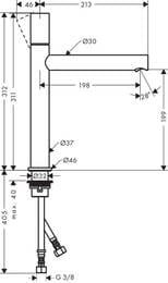 ��������� Axor Uno 45003000 ��� ����������� �������������, ������������ ������, ����