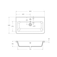 ���������� ��������� BelBagno (800�460�160) ��������, ����� 12080-KL