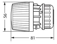Термоголовка DANFOSS RTR 7099 с датчиком температуры, клипсовое соед, блистер 013G2237