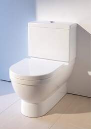 Унитаз напольный DURAVIT STARCK 3 435х735х805 унив. выпуск, нижний подвод 2104090000+0928100005
