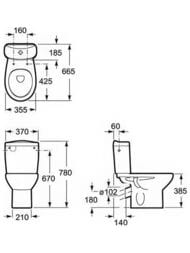 ���� �������-�������� Roca Victoria 370x665x385, 34239U000