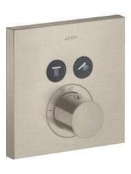 Смеситель Axor ShowerSelect 36715820 для душа встраиваемый, термостат, 2 потребителя, шлиф.никель — миниатюра 1