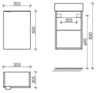 ����� ��� �������� SANCOS Mini (355x205x500) ���������, ��������������, �����  MN35WR
