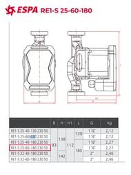   ESPA RE1-S 25-60-180,   , 180,  