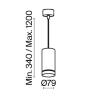 ��������� ���������� Maytoni Orlo (����) P085PL-12W4K-B, 4000K, 12��, 120�, IP20, LED, ������