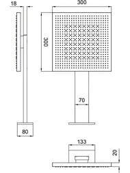 ������� ��� Almar Velvet 300�300 ��, 2 ������, � ��������� ����������, ���� ��������� ������ ������������� PVD E044277.GM