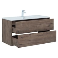 Тумба под умывальник Aquanet Lino 100 1000х520х455 подвесная, 2 ящика, цвет: дуб веллингтон 287545