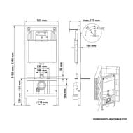 BERGES комплект инсталляция NOVUM 525, клавиша D5 черный мат., унитаз VENTAS Rimless, сиденье 043238