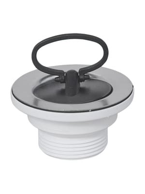 Выпуск пластиковый McAlpine (нерж. решетка D-70мм) с пробкой, выход 1 1/2