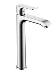 Смеситель Hansgrohe Metris 31183000 для умывальника с высоким изливом и донным клапаном, хром