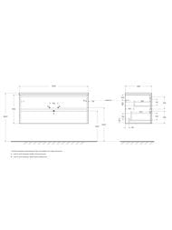 ����� ��� �������� BelBagno KRAFT (1200�460�500) ���������, Rovere Tabacco KRAFT-1200-2C-SO-RT