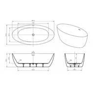 Ванна акриловая BelBagno BB707-1860-880 (1860х880х600) отдельностоящая, белый