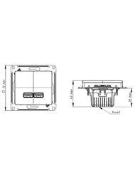  Systeme Electric ATLASDESIGN USB 5 1  x 2,1 2   1,05   ATN000533
