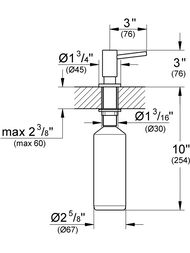 Дозатор жидкого мыла Grohe Cosmopolitan встраиваемый, цвет: хром 40535000
