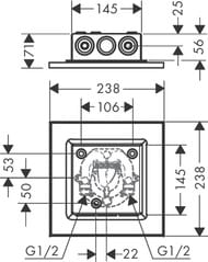 ������� ��� Axor ShowerSolutions 35309000 (250�250) ����������, 1jet, 1 ��� �����, ����