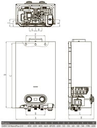 Газовая колонка Electrolux GWH 14 NanoPlus 2.0, элект. розжиг, 14л/мин, LCD дисплей