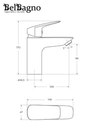 ��������� ��� �������� BelBagno DUE-LVM-CRM-W0 96 ��,�������������,������������� �����,����