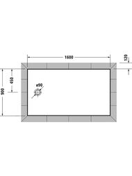 ������ ��������� Duravit Tempano 1600�900�50 720208000000000