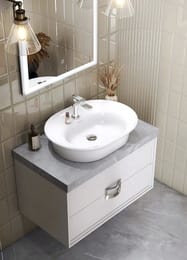 Раковина KERAMA MARAZZI CANALETTO накладная, 600х465х130, белая глянцевая CN.wb.60
