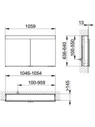 �������-���� Keuco Edition 400 1059�640�145 ������������,���������,������,������. ����. 21502171301