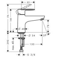 ��������� �� ���� ����� Hansgrohe Vernis Blend 71443000 ������������ Monotrou, ����